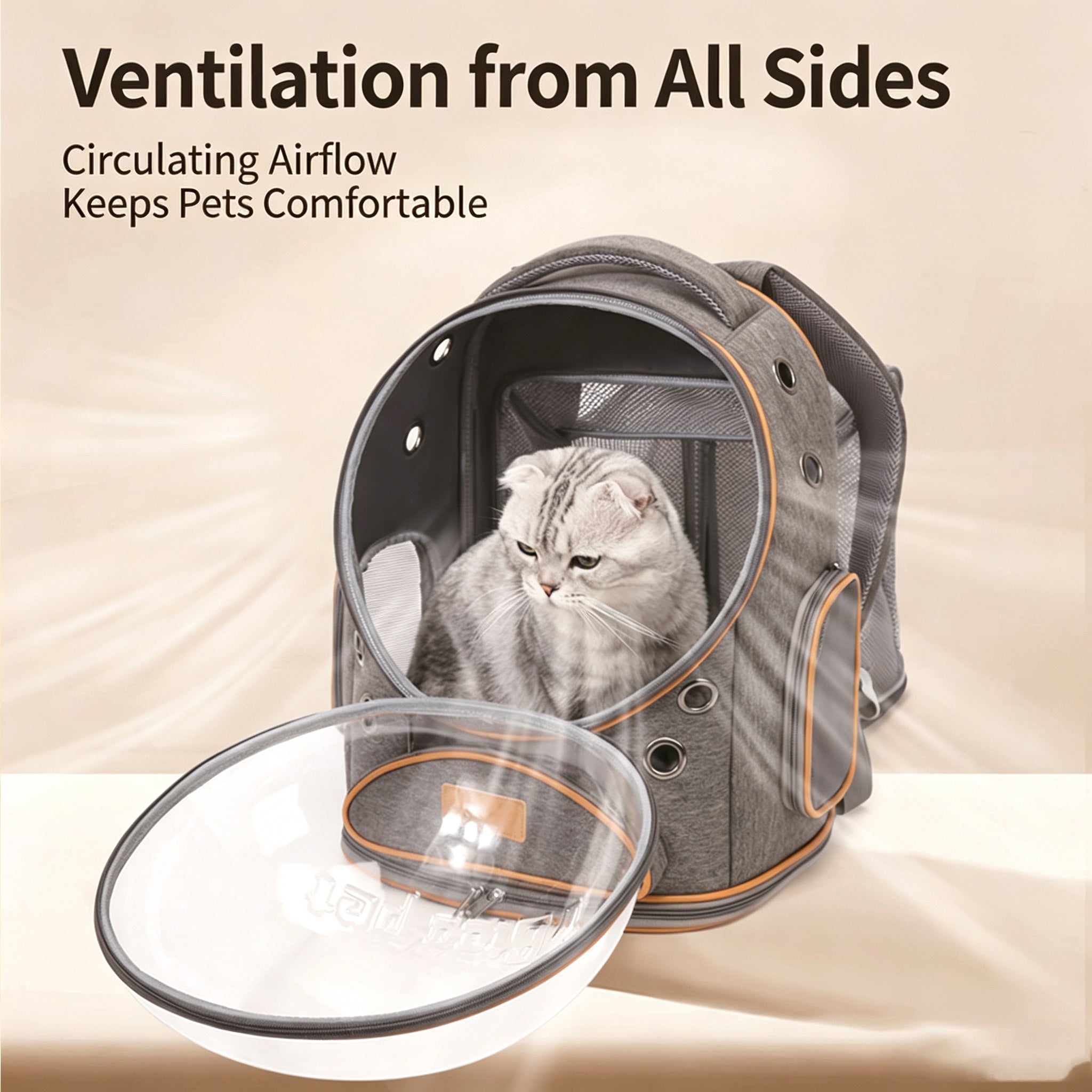 Wheeled Expandable Pet Backpack,Comfortable Outdoor Travel Home For Your Cat