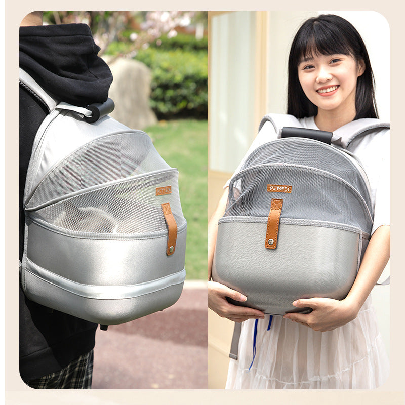 Breathable Mesh Pet Backpack Carrier｜Comfort Travel Bag For Cats & Small Dogs