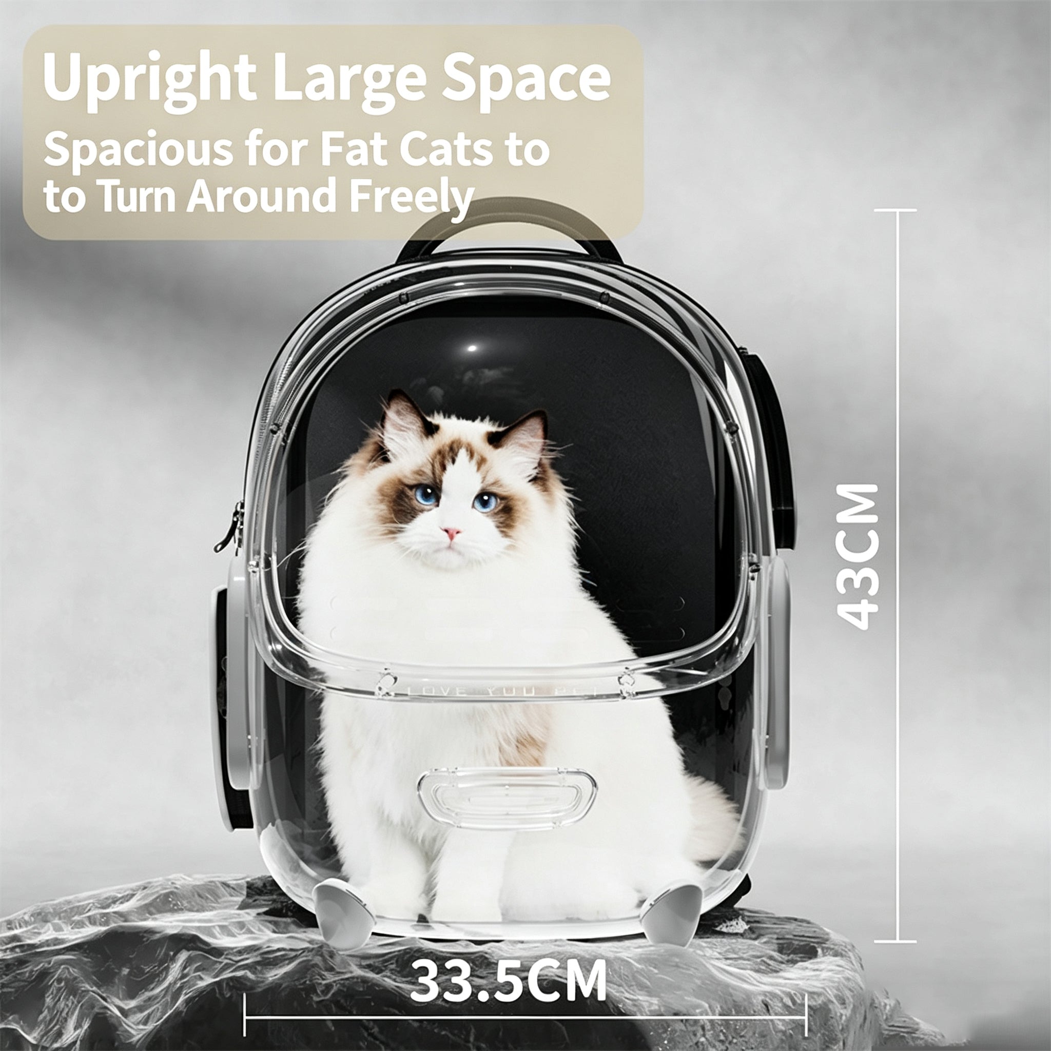 Space Capsule Pet Backpack With Storage Pockets,Convenient Travel Bag For Cats