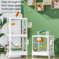 Styles In 1 Bird Cage, Single Or Double Layer Freely Convert For Your Parrots