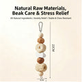 Adding fun and relieving boredom, handmade bird parrot toy, wooden mango squid bone string, venting destruction, gnawing and grinding beak bird toy