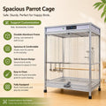 Thermostatic Insulated Bird Aviary Large Rolling Parrot Habitat