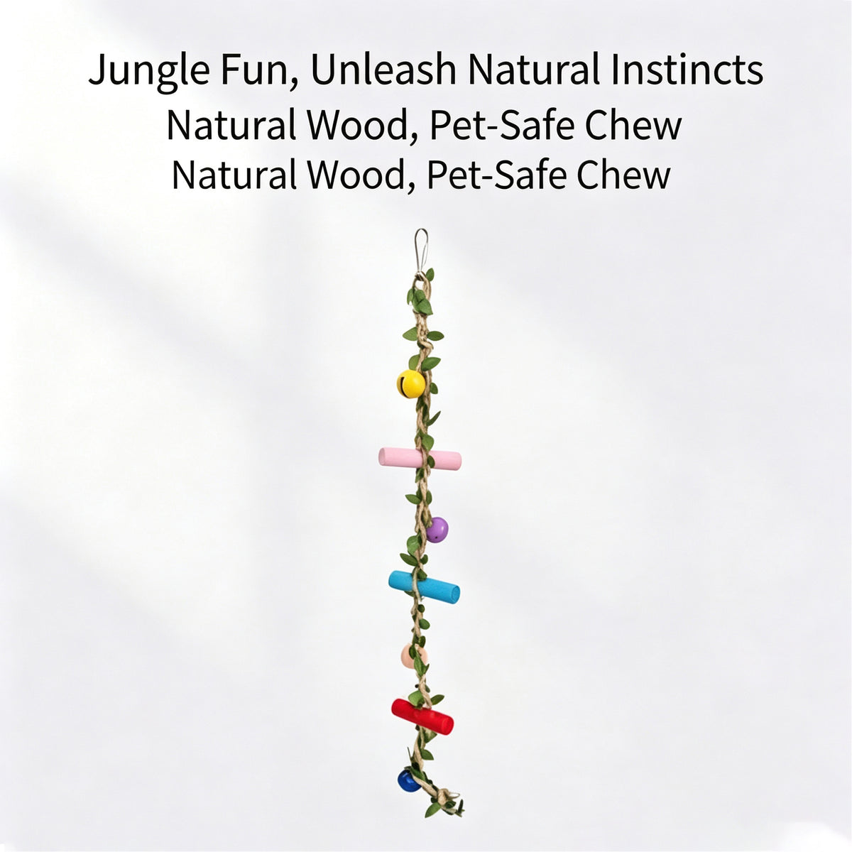 Parrot toy climbing ladder simulation tree leaves solid wood gnawing bird toy tiger skin Xuan Feng Peony grinding mouth decompression toy