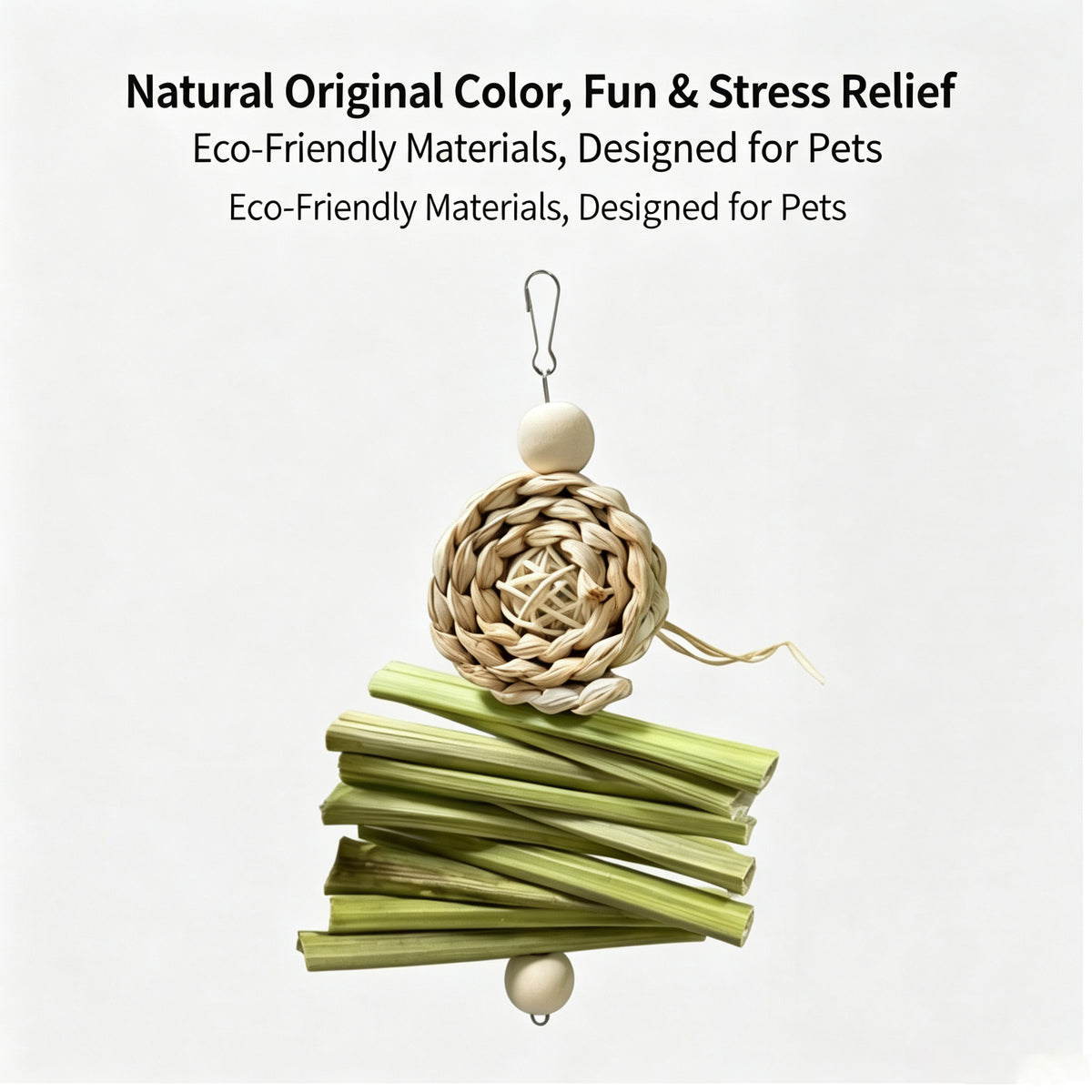Parrot Bird Toy Natural Coarse Fiber Papaya Stem Grinding Mouth Bite Soothing Toy Tiger Skin Xuan Phoenix Peony Bird Toy
