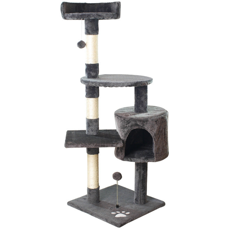 All-in-One Cat Tree Tower | Scratching Post, Condo Bed & Interactive Toys Combined