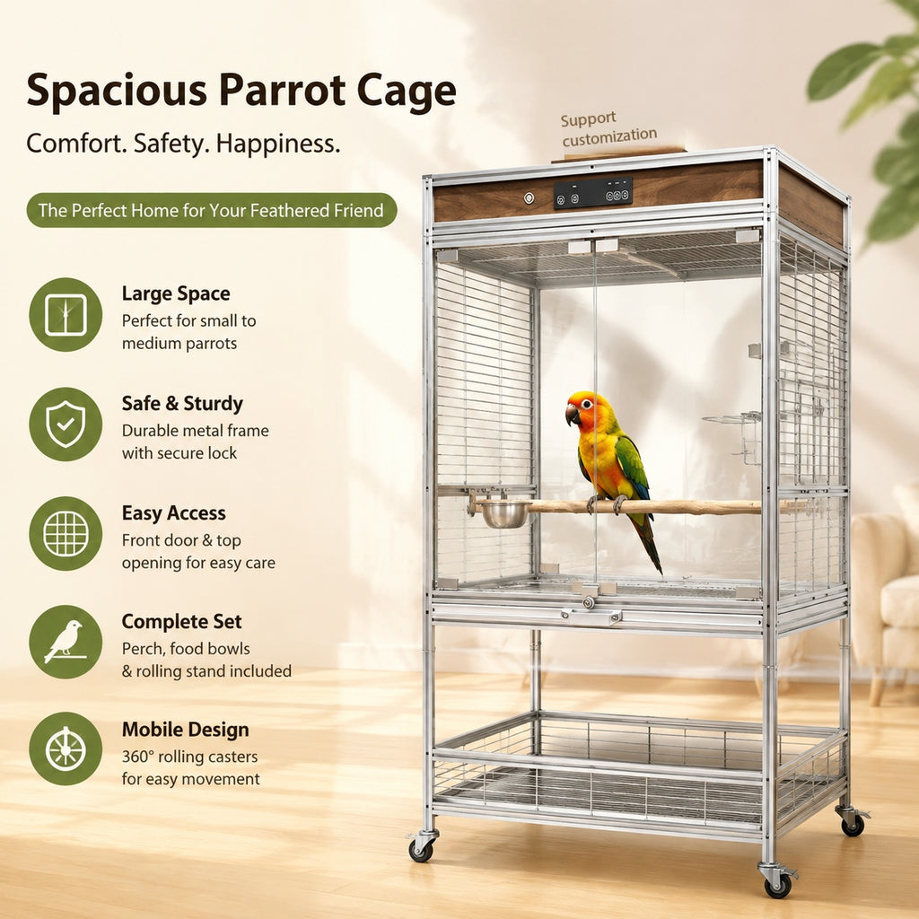 Constant Temperature Large Parrot Cage for Medium Conure Parrots