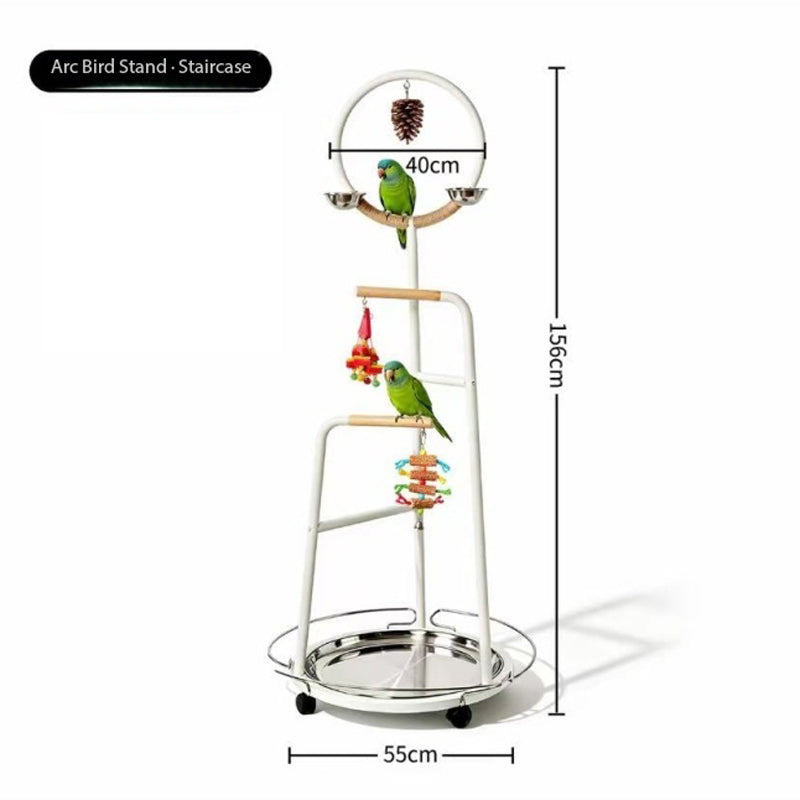 Movable Parrot Bird Stand, Freely Move Your Parrot Play Area Anywhere
