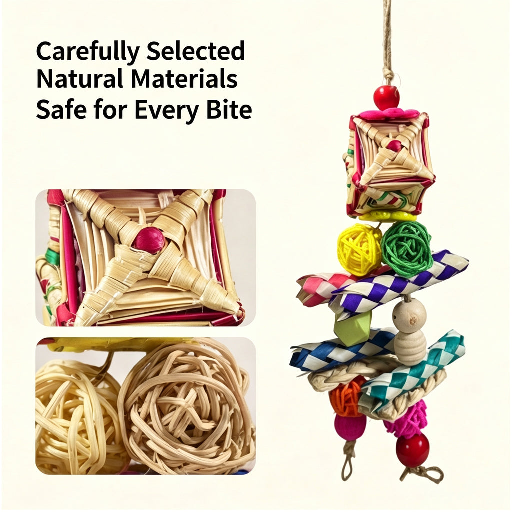Parrots gnaw, play, toys, pet birdcage accessories, tiger skin, Xuan Feng, Peony, stuffy bird toys, bird pet supplies