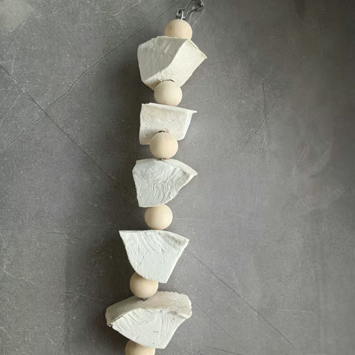 Parrot Cuttlefish Bone Hanging Toy - Calcium & Beak Care
