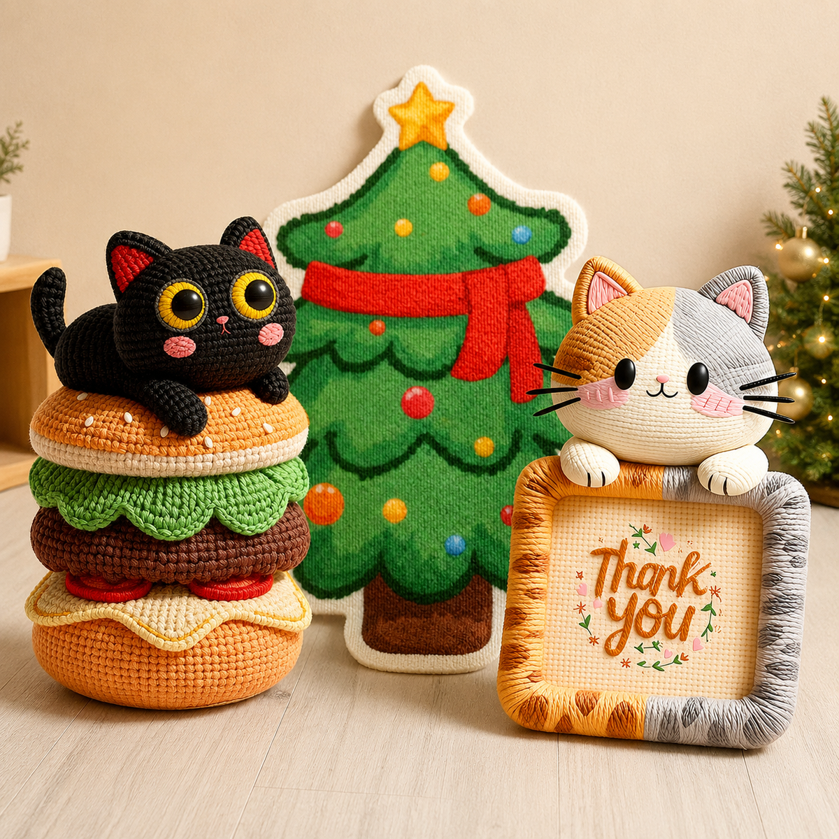 Wall Mount Cat Scratcher Board - Decorative Climbing Sticker