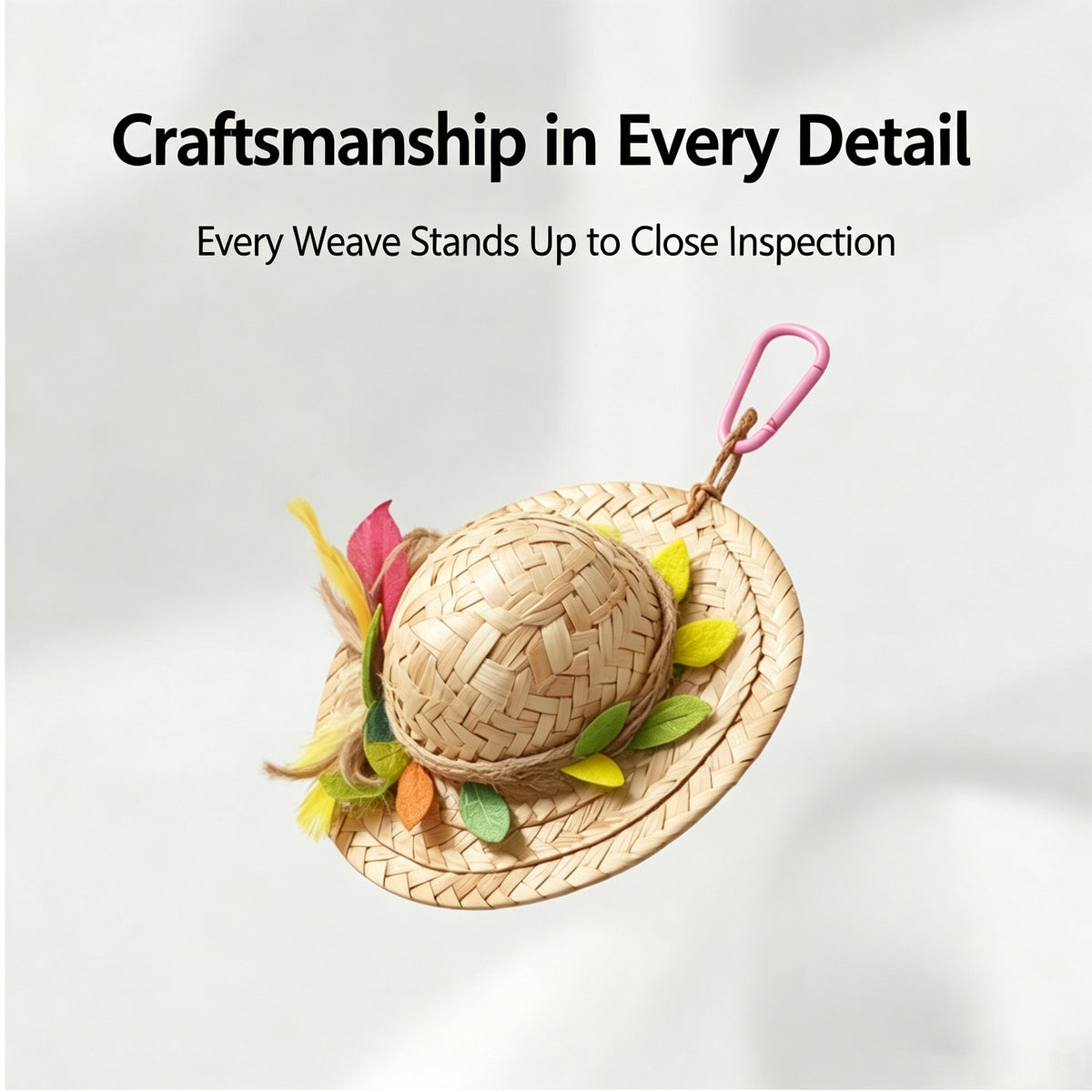 Parrot toys gnawing on straw hats, grinding their mouths to relieve boredom, trendy and trendy parrot bird toys