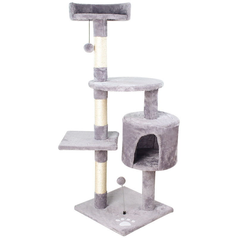 All-in-One Cat Tree Tower | Scratching Post, Condo Bed & Interactive Toys Combined