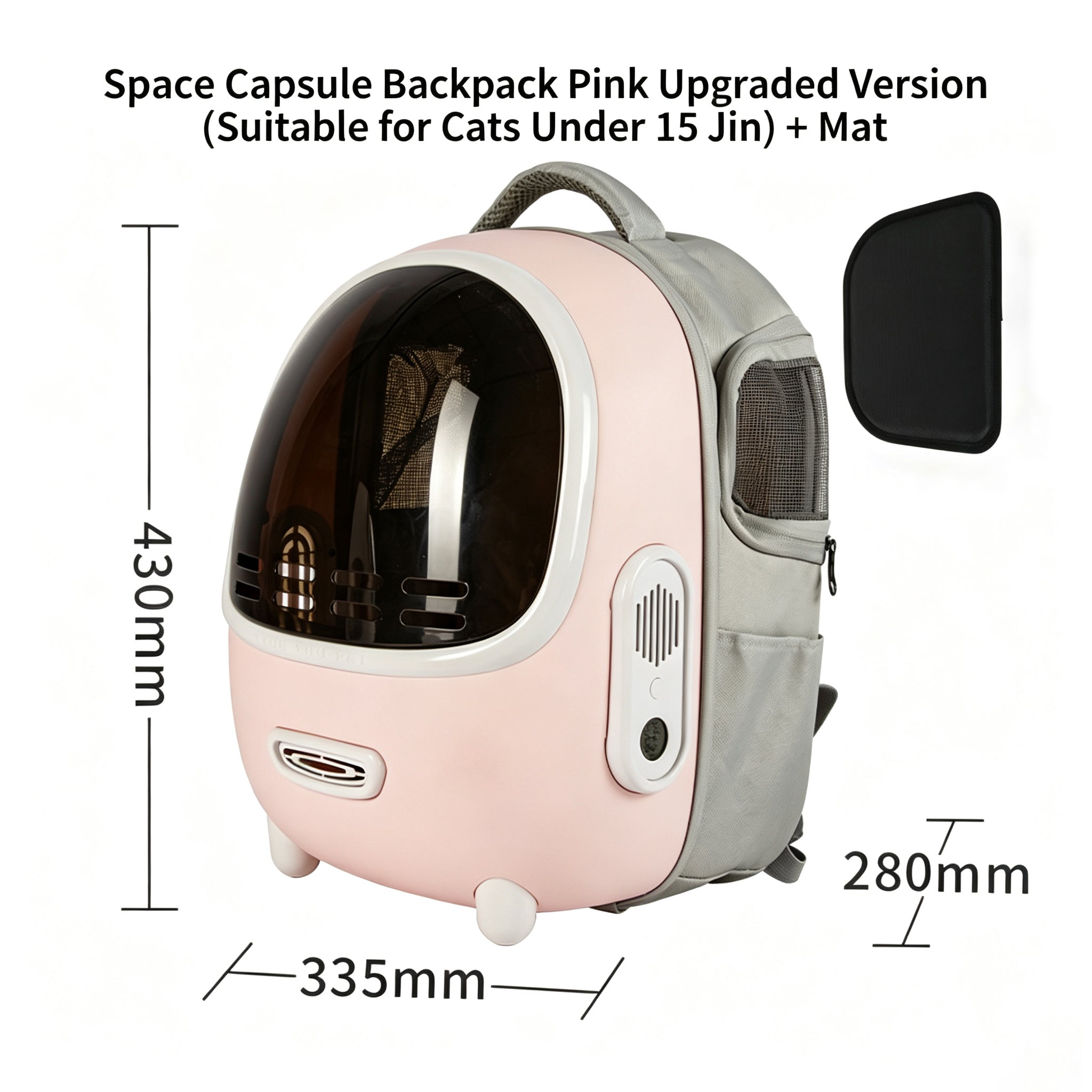 Space Capsule Pet Backpack With Storage Pockets,Convenient Travel Bag For Cats