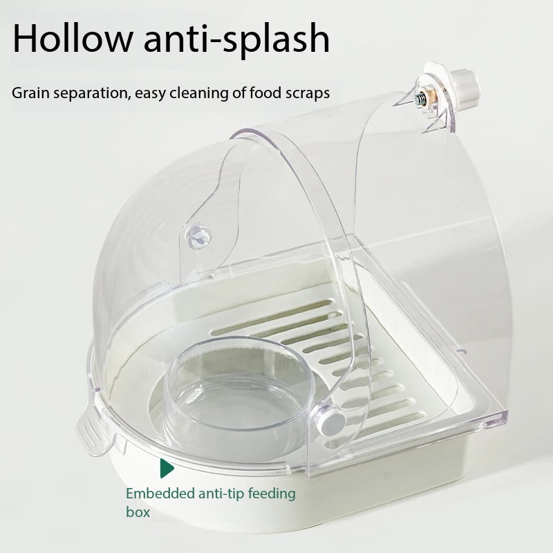 Dustproof Hanging Parrot Bathtub, Multi-functional Bird Cage Accessory