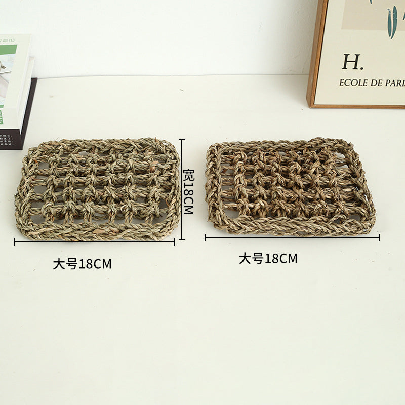 Woven Grass Mat for Parrot - Handmade Chew Toy & Hammock