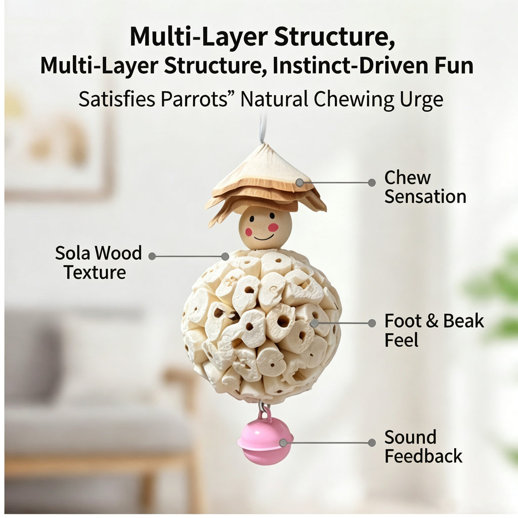 Parrot toys, grass balls, gnawing toys, scratching toys, grinding mouths, relieving boredom, bird supplies, bird puzzle toys