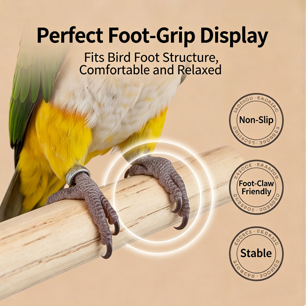 Wild pear wood parrot climbing station stick birdcage accessories bird stand jumping platform can be fixed springboard for self relaxation