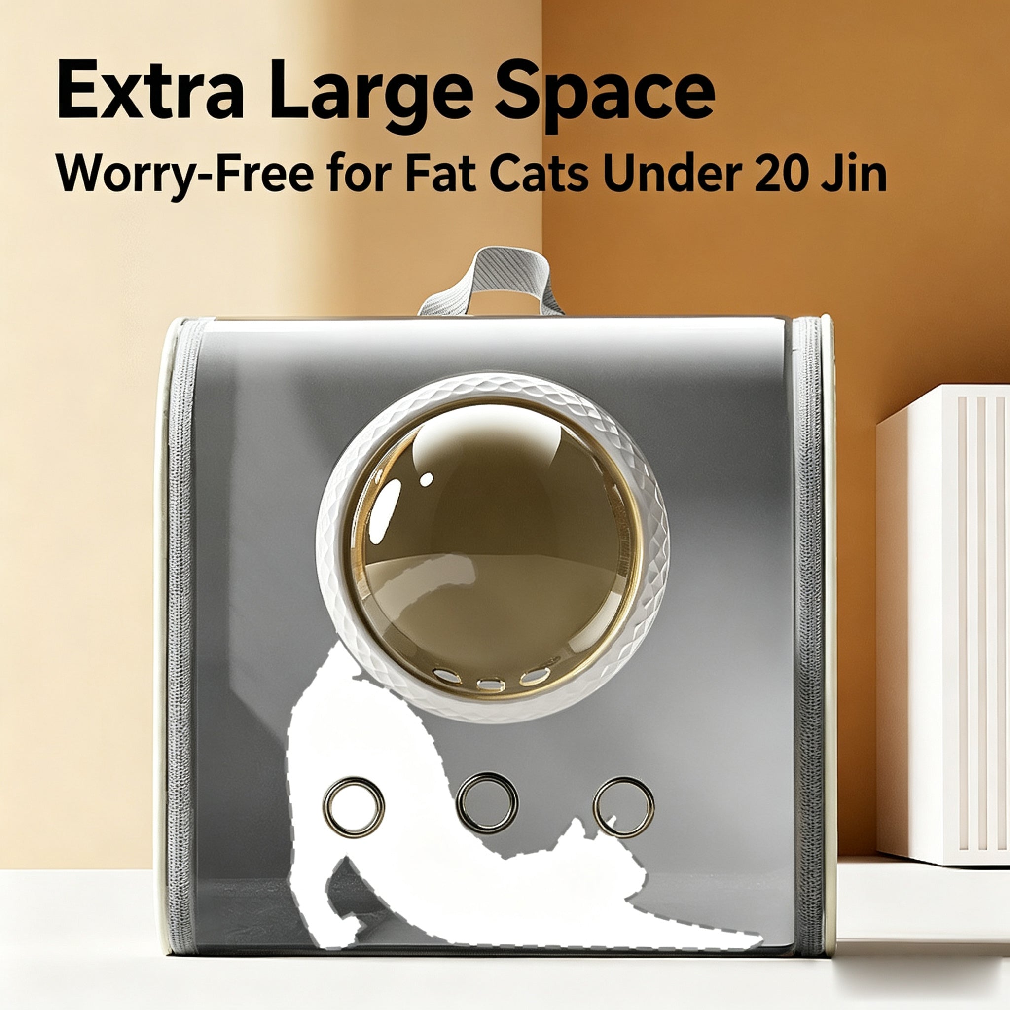 All-Round Ventilated Pet Backpack | Space Capsule Design, Safe Outdoor Travel Bag for Cats & Parrots