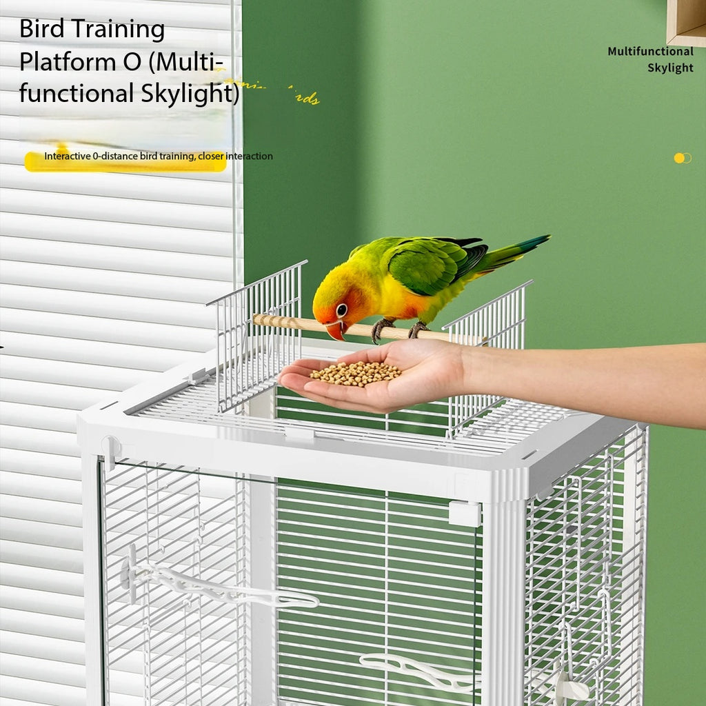 Styles In 1 Bird Cage, Single Or Double Layer Freely Convert For Your Parrots
