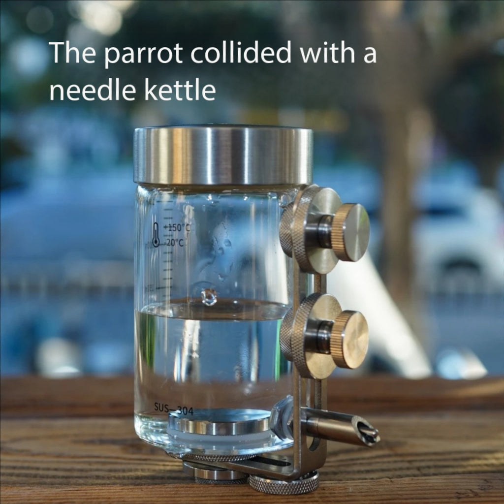 Leakproof Parrot Needle Water Bottle, Adjustable Screw Mount Glass Bird Water Dispenser, BPA Free Bird Cage Hanging Water Feeder