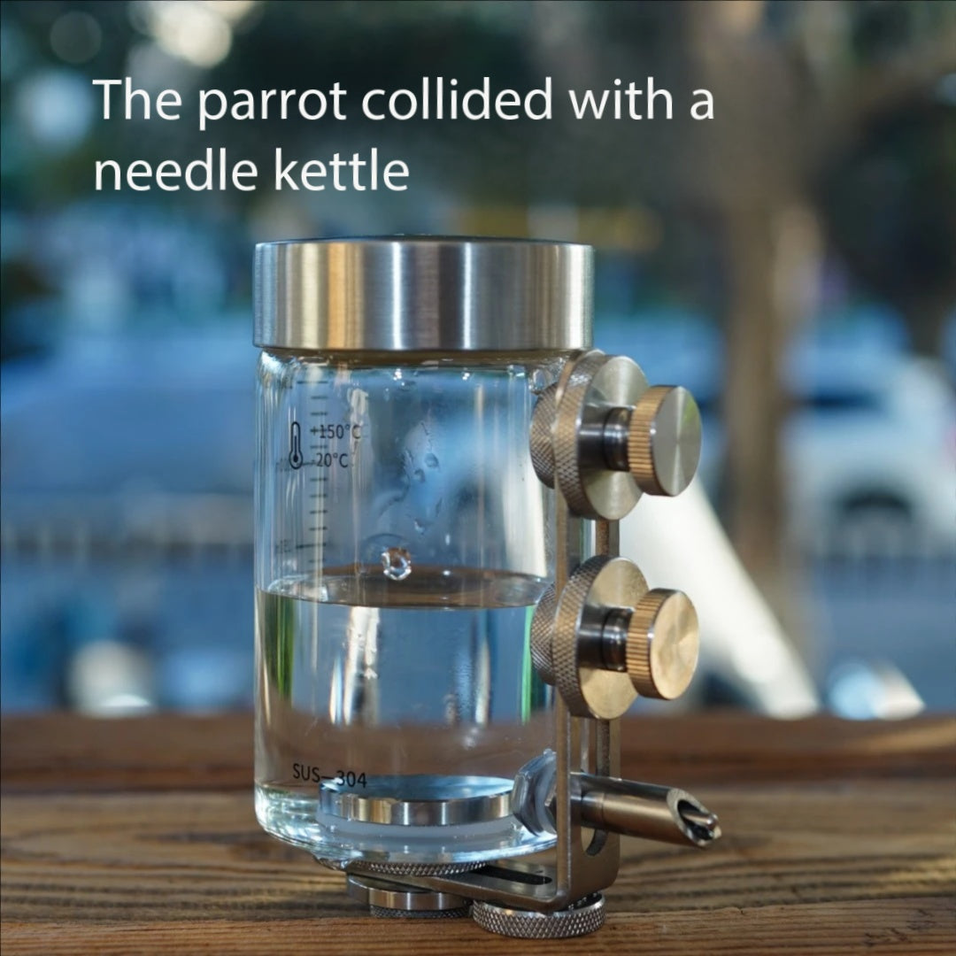 Leakproof Parrot Needle Water Bottle, Adjustable Screw Mount Glass Bird Water Dispenser, BPA Free Bird Cage Hanging Water Feeder