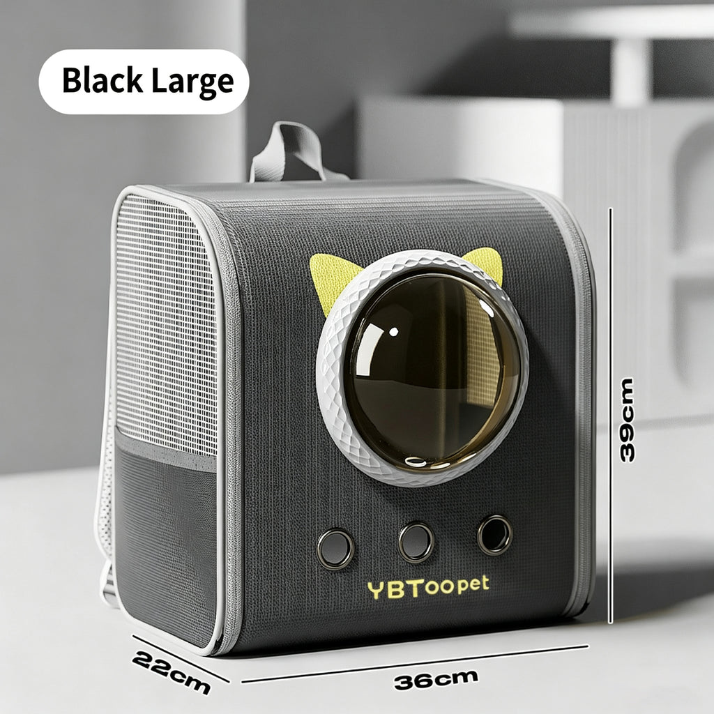 All-Round Ventilated Pet Backpack | Space Capsule Design, Safe Outdoor Travel Bag for Cats & Parrots