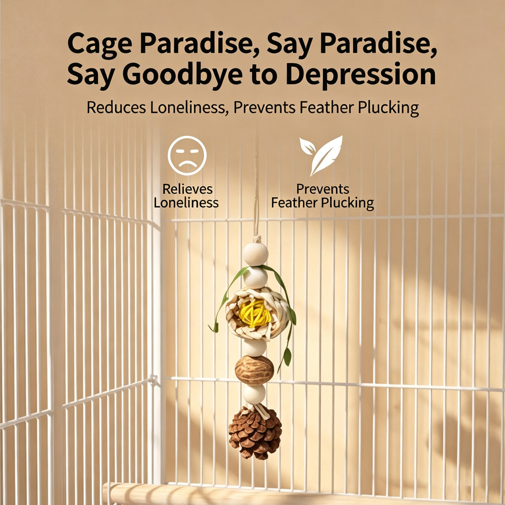 Parrot toys, corn husks, rattan balls, parrot bites, grinds, bird cages, hanging decorations, parrot bird toys