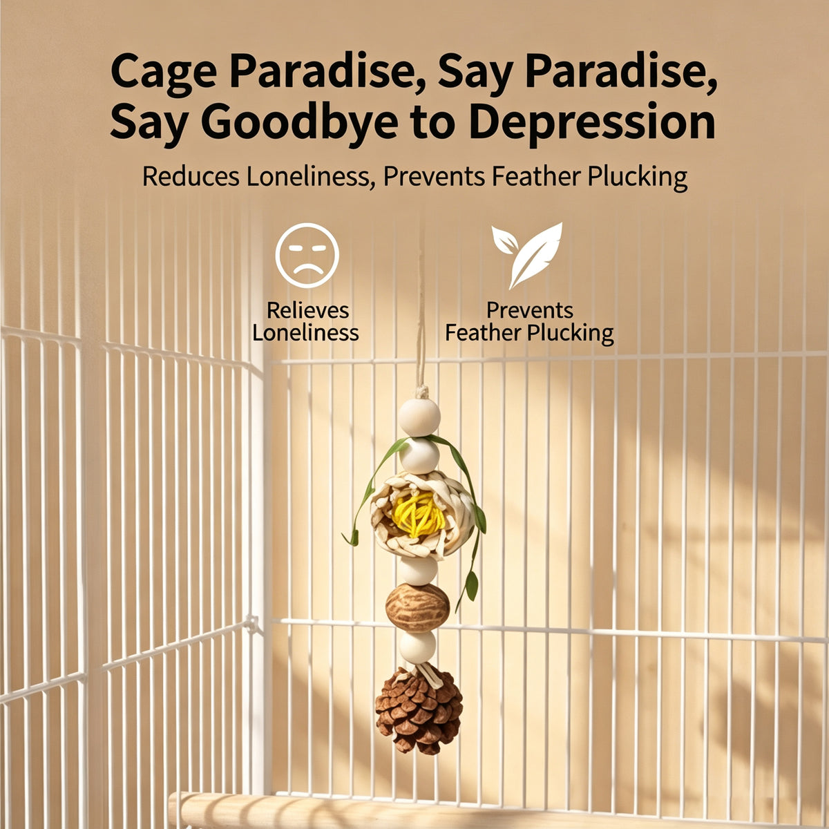 Parrot toys, corn husks, rattan balls, parrot bites, grinds, bird cages, hanging decorations, parrot bird toys