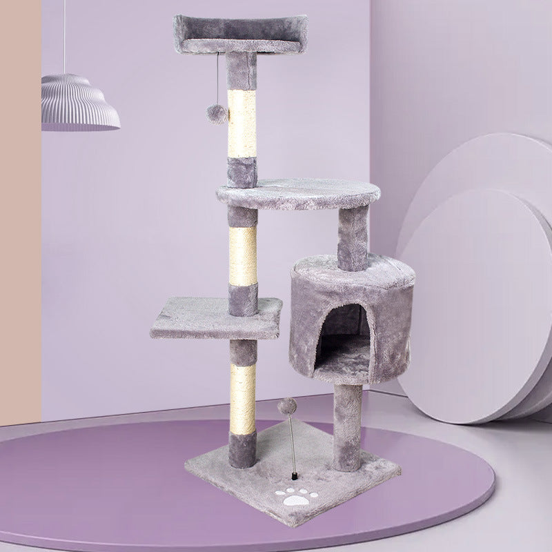 All-in-One Cat Tree Tower | Scratching Post, Condo Bed & Interactive Toys Combined