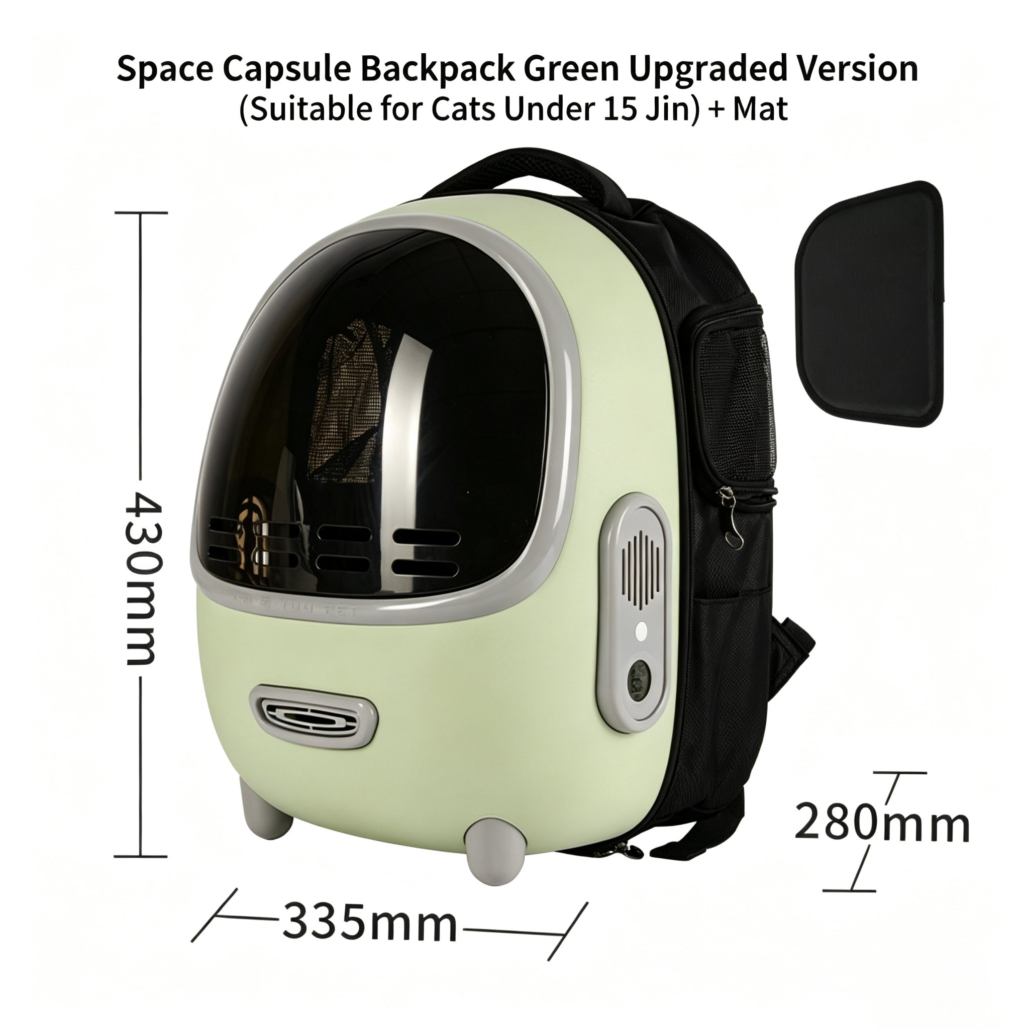 Space Capsule Pet Backpack With Storage Pockets,Convenient Travel Bag For Cats
