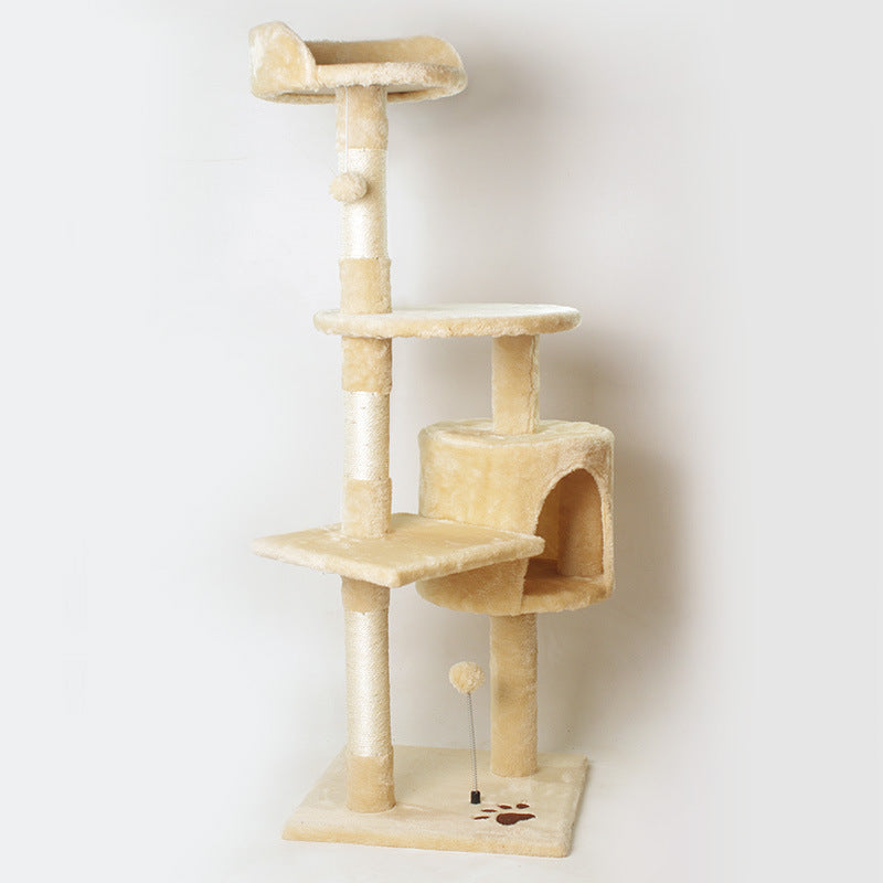 All-in-One Cat Tree Tower | Scratching Post, Condo Bed & Interactive Toys Combined
