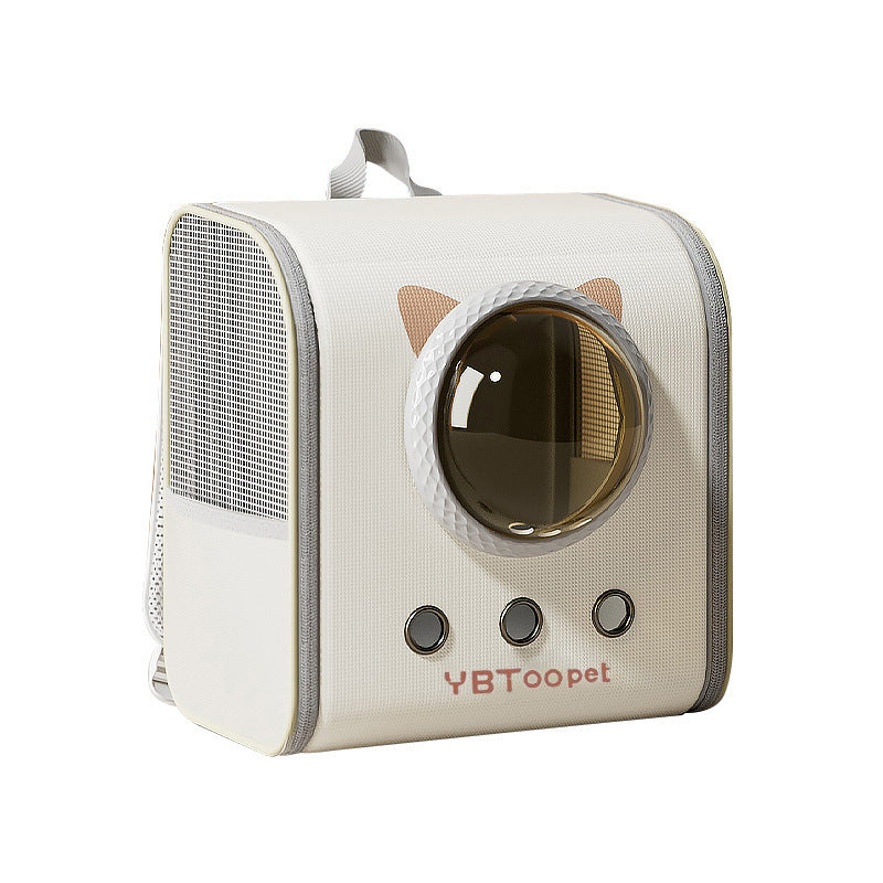 All-Round Ventilated Pet Backpack | Space Capsule Design, Safe Outdoor Travel Bag for Cats & Parrots