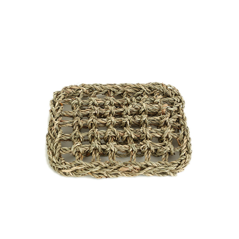 Woven Grass Mat for Parrot - Handmade Chew Toy & Hammock