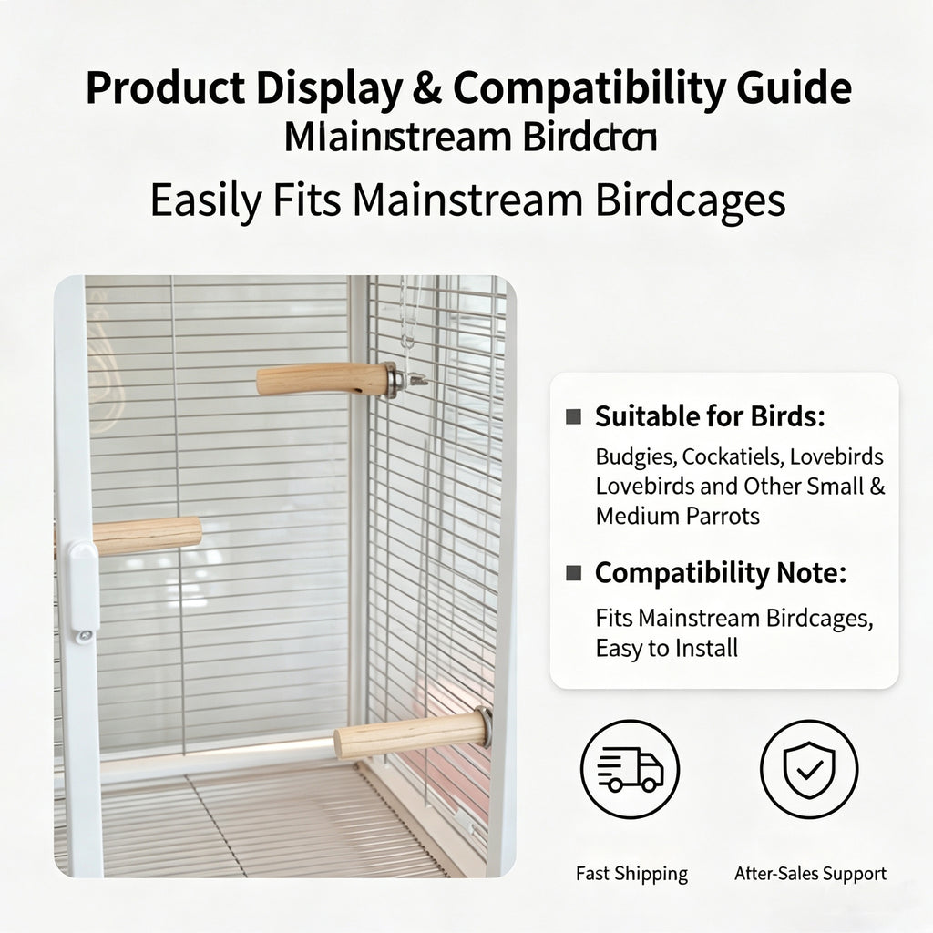 Wild pear wood parrot climbing station stick birdcage accessories bird stand jumping platform can be fixed springboard for self relaxation