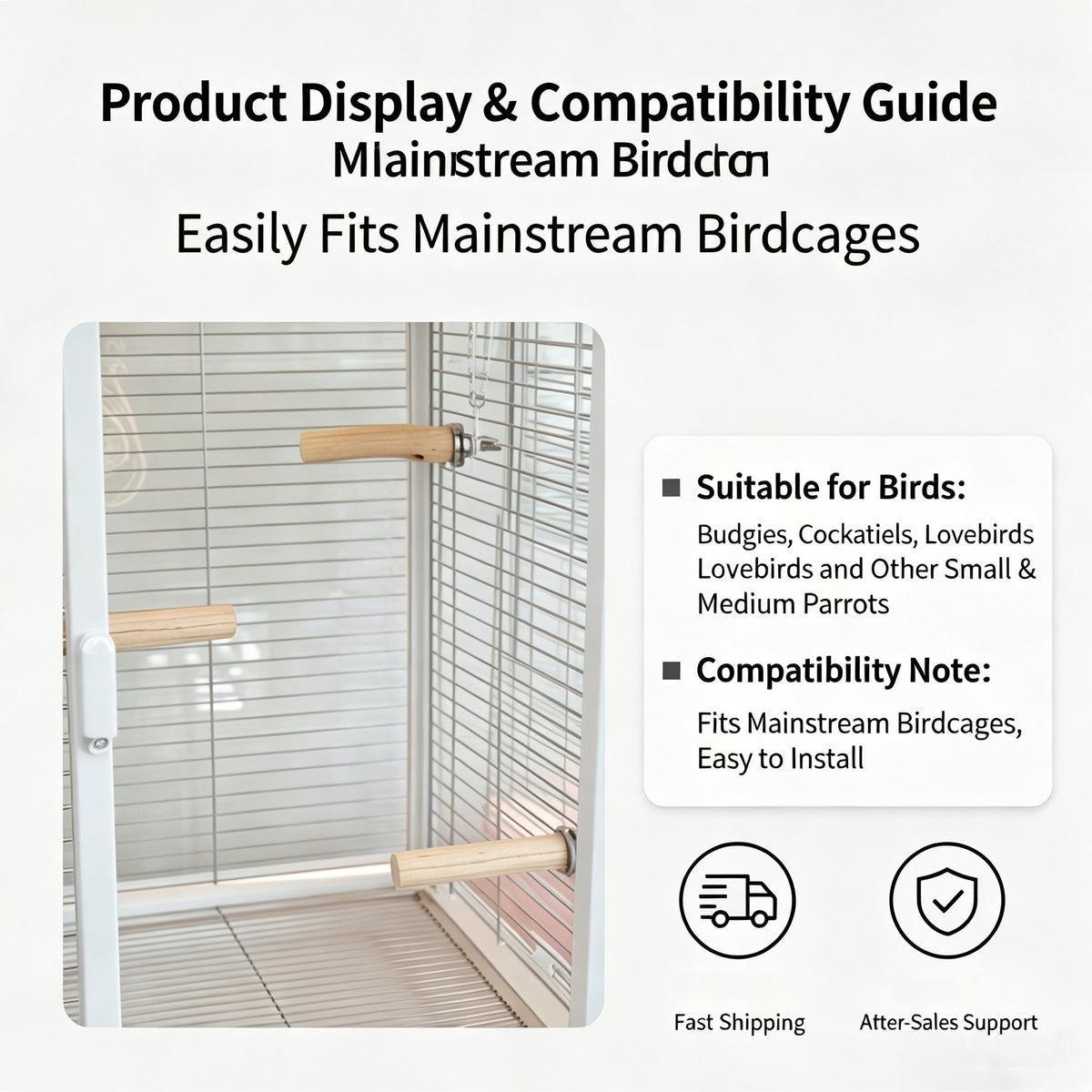 Wild pear wood parrot climbing station stick birdcage accessories bird stand jumping platform can be fixed springboard for self relaxation
