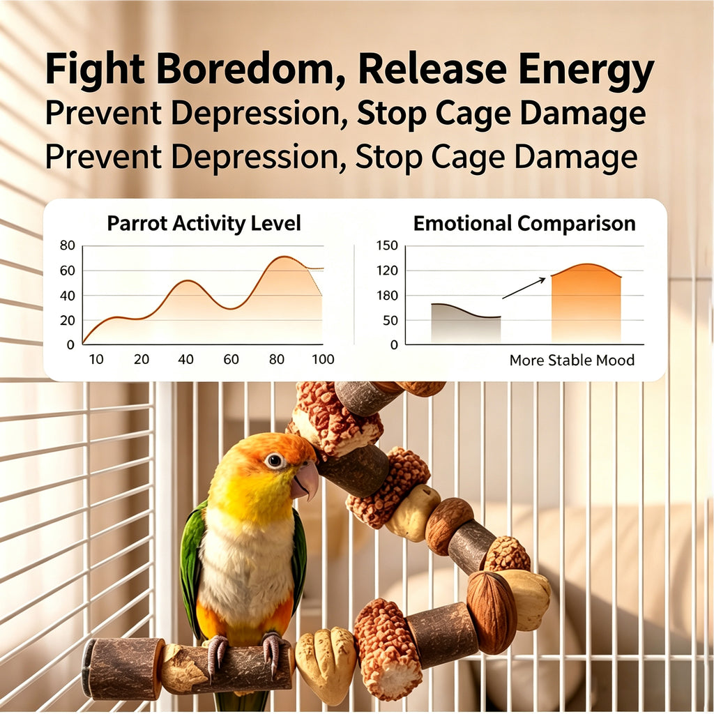 Parrot Climbing Ladder & Rope Toy with Stand for Bird Cage