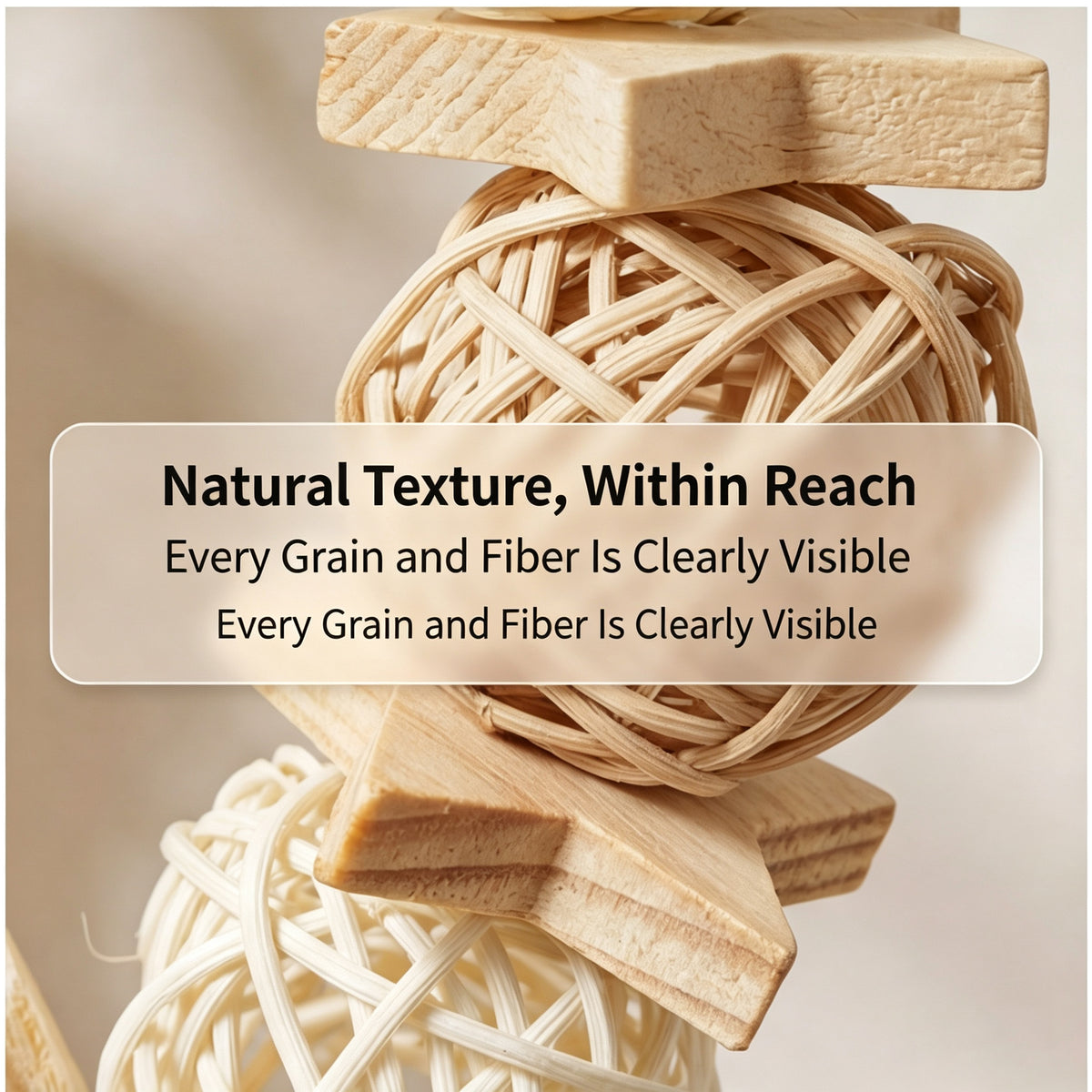 Parrot toys, hand woven rattan balls, natural wood, wind swing, rings, grinding mouth, climbing, relieving boredom, self pleasure bird toys