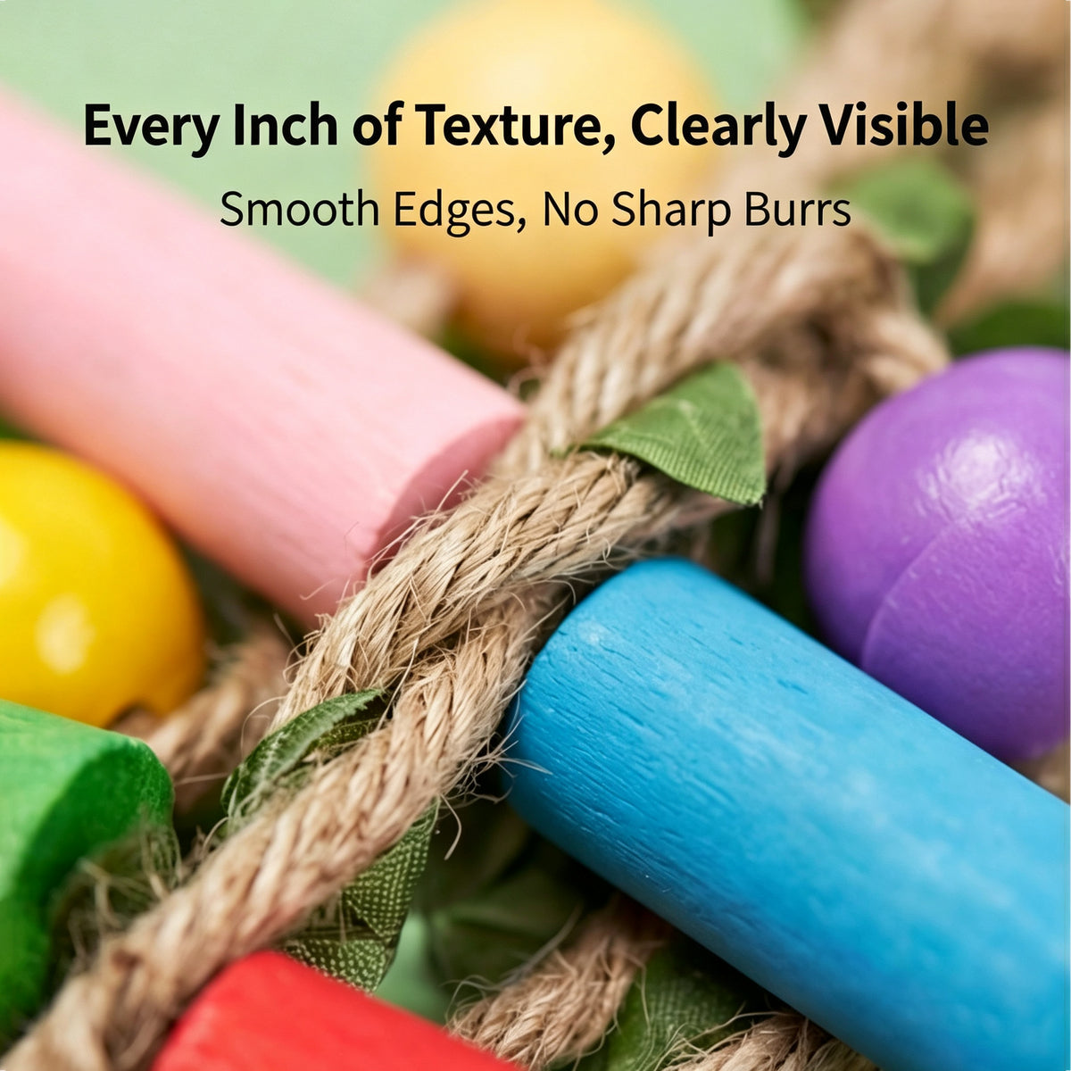 Parrot toy climbing ladder simulation tree leaves solid wood gnawing bird toy tiger skin Xuan Feng Peony grinding mouth decompression toy