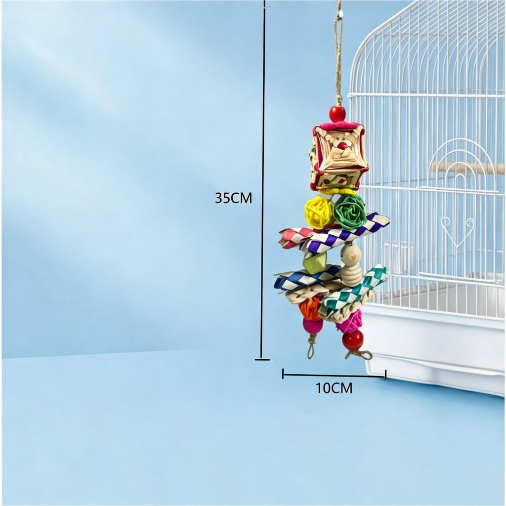 Parrots gnaw, play, toys, pet birdcage accessories, tiger skin, Xuan Feng, Peony, stuffy bird toys, bird pet supplies