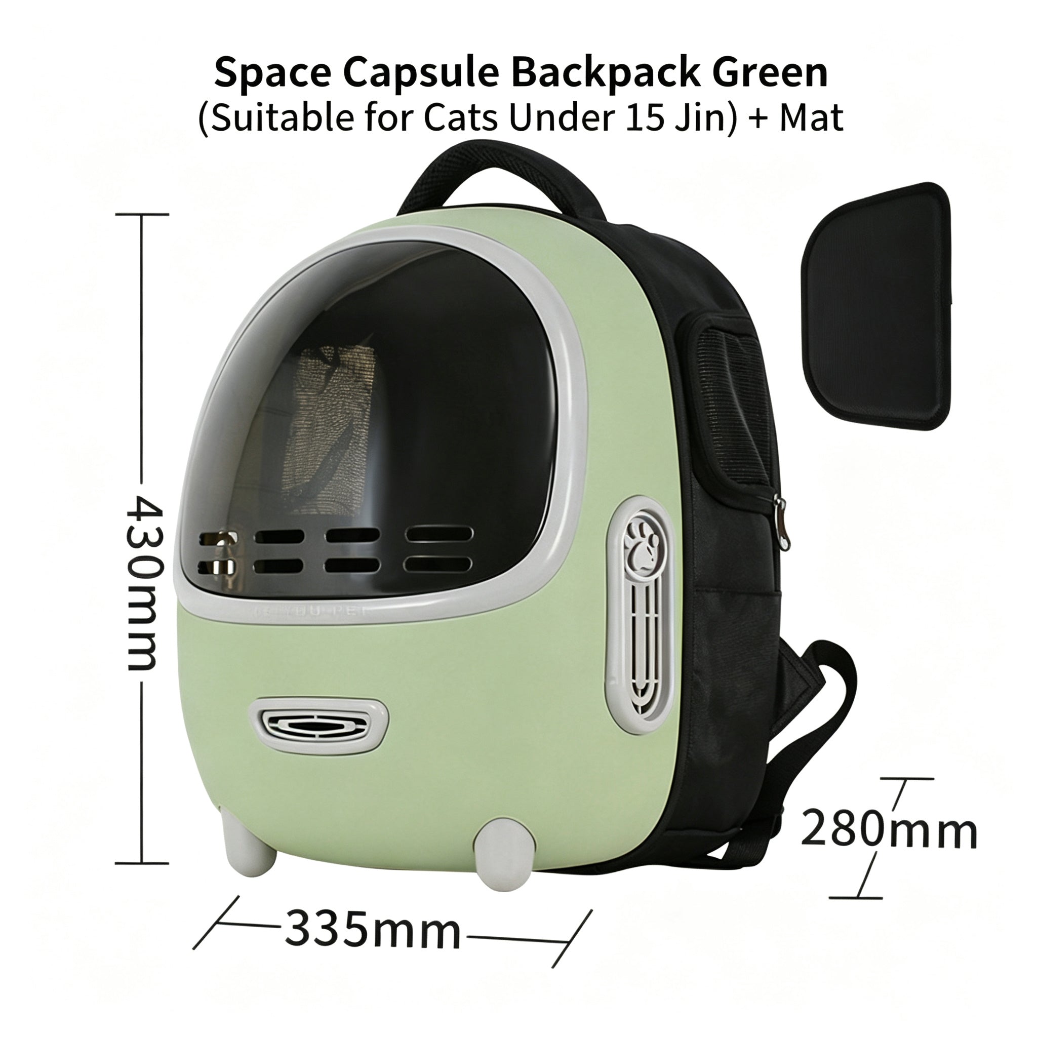 Space Capsule Pet Backpack With Storage Pockets,Convenient Travel Bag For Cats
