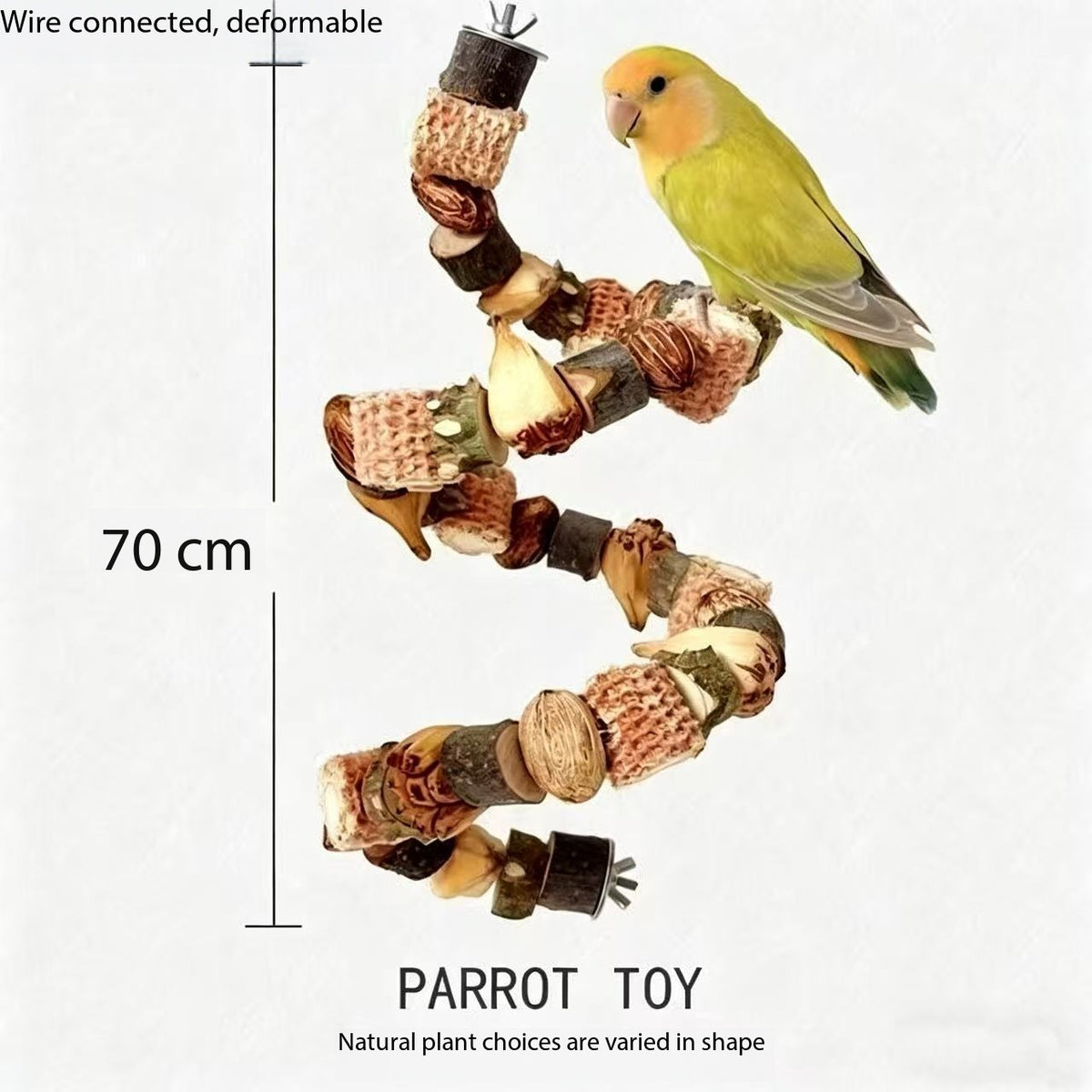 Bendable Natural Dried Fruit Parrot Perch Bird Chew Toy