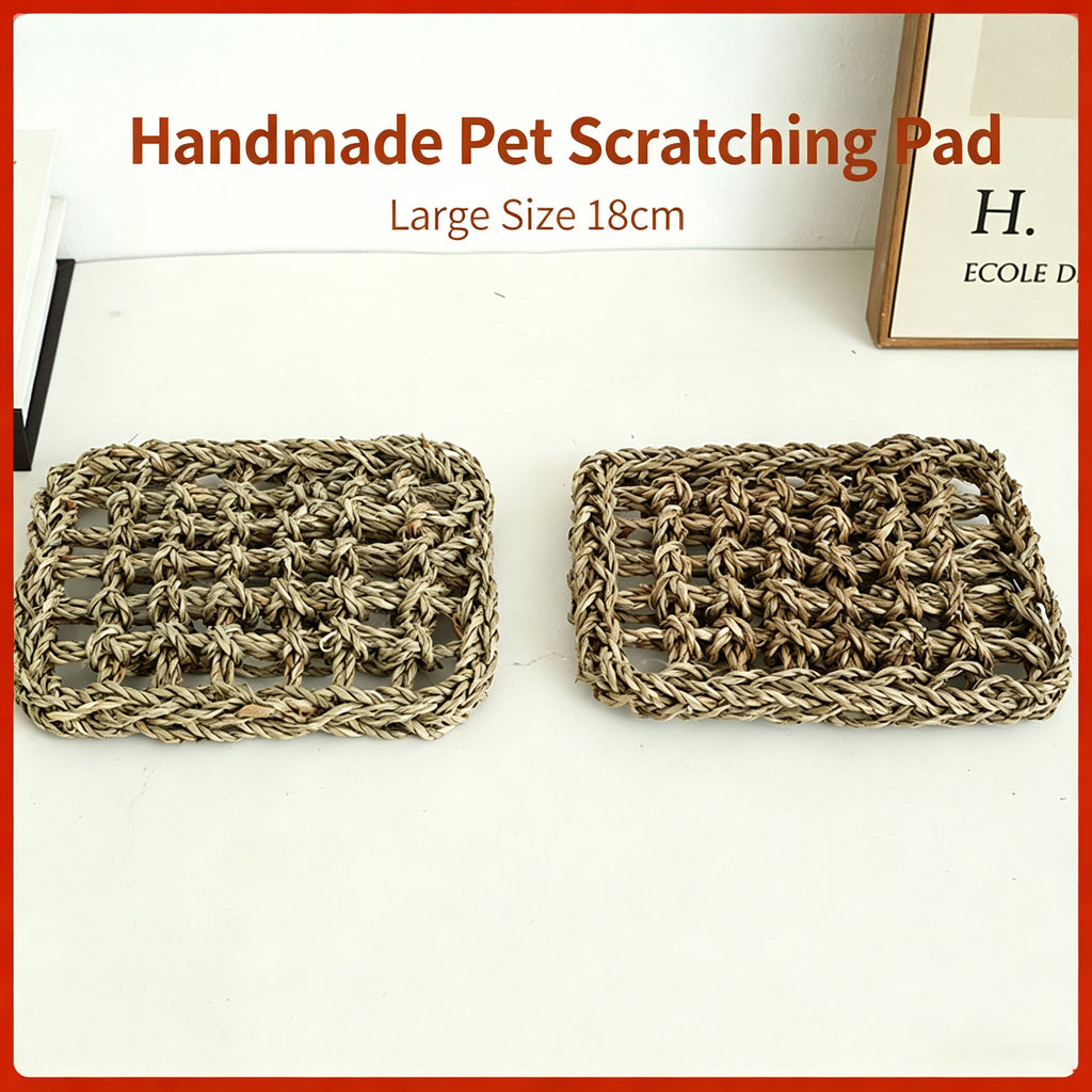 Woven Grass Mat for Parrot - Handmade Chew Toy & Hammock