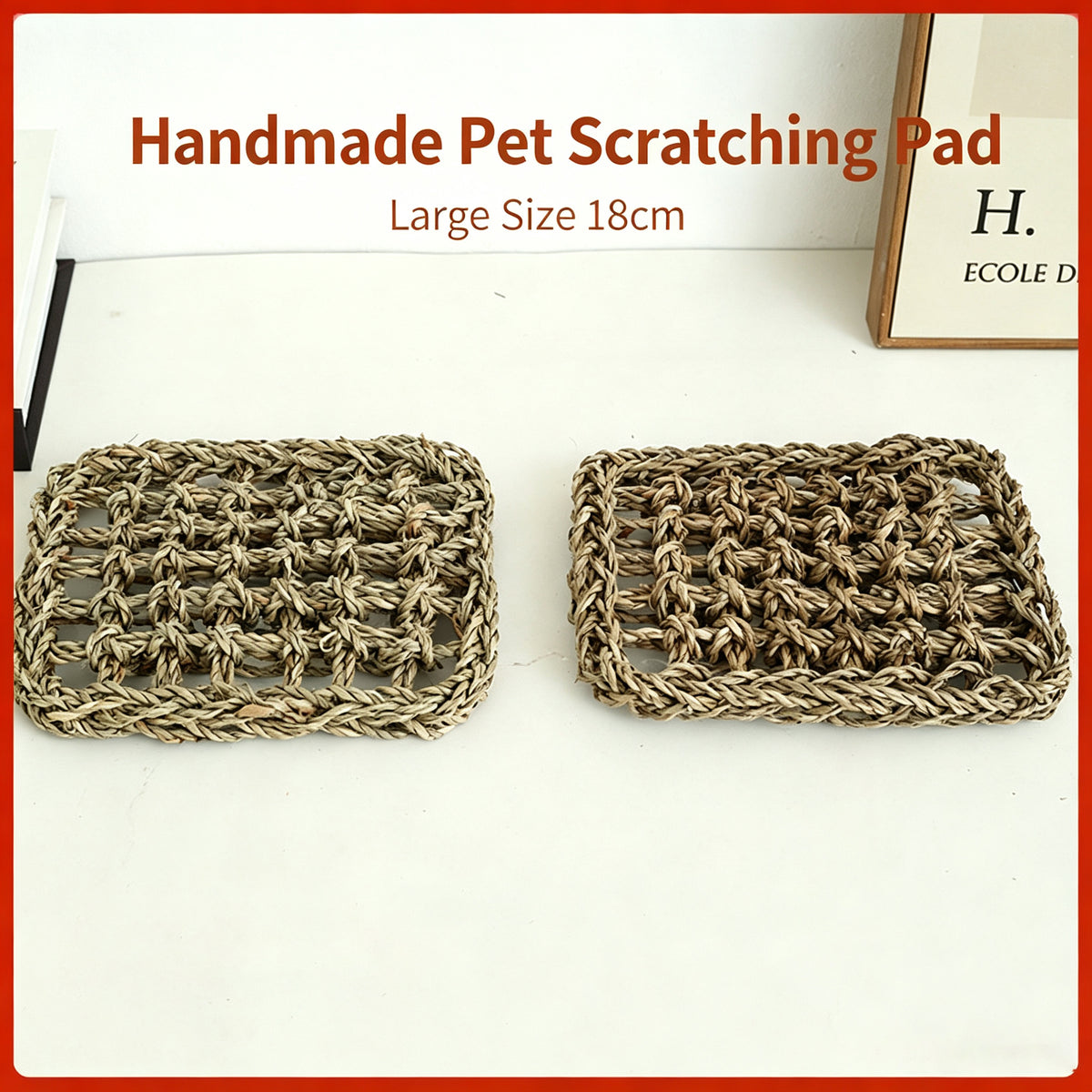 Woven Grass Mat for Parrot - Handmade Chew Toy & Hammock