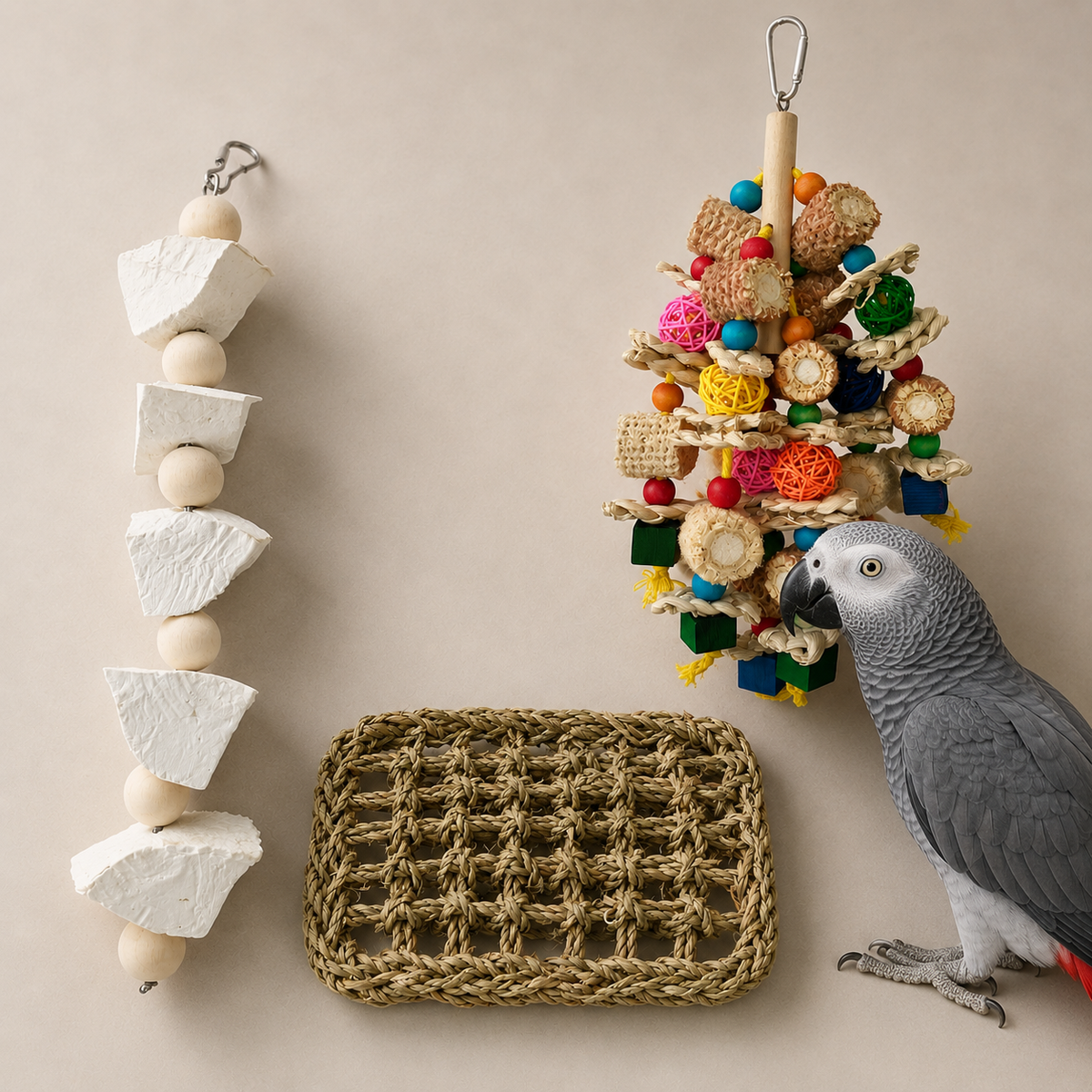 Hanging Chew Toy for Medium & Large Parrots