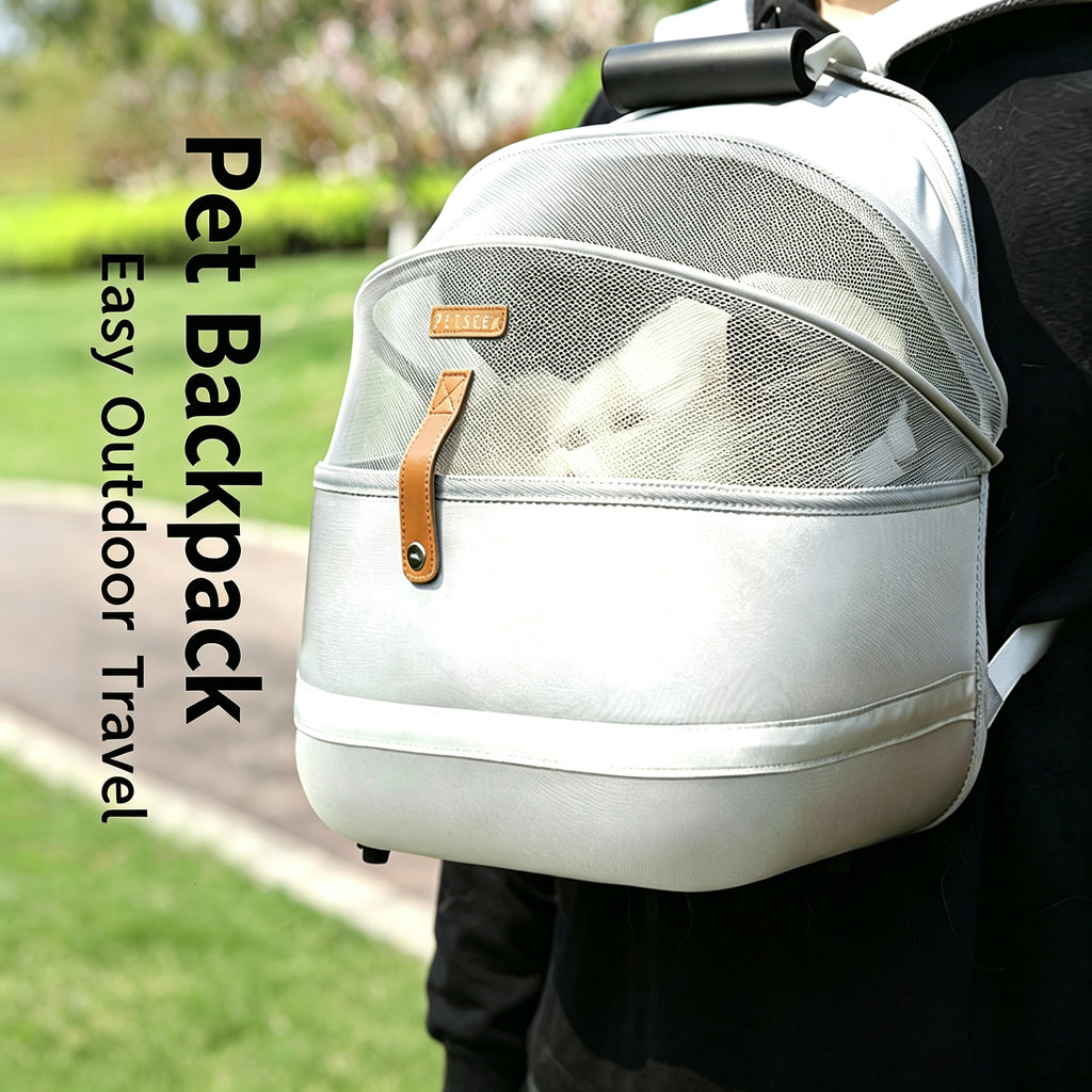 Breathable Mesh Pet Backpack Carrier｜Comfort Travel Bag For Cats & Small Dogs