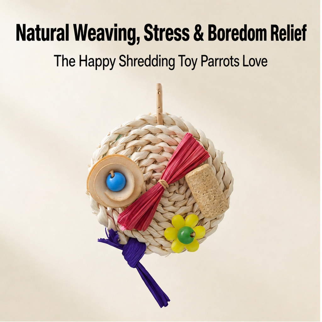 Straw woven hanging toy - detail 001