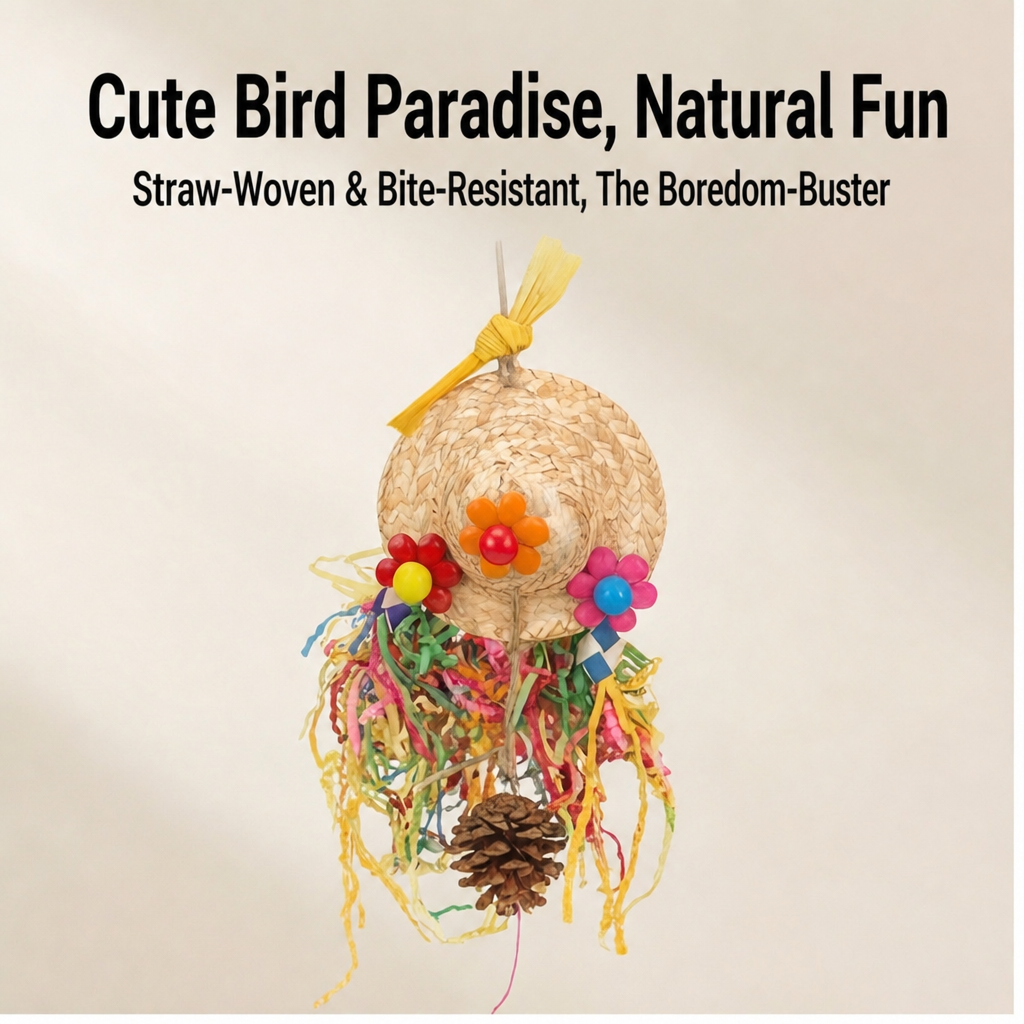 Straw hat foraging toy - detail 001
