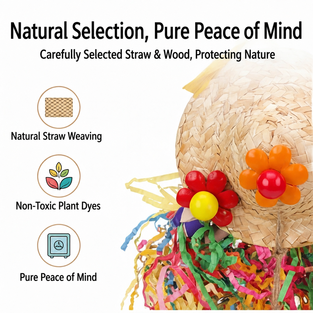 Straw hat foraging toy - detail 002