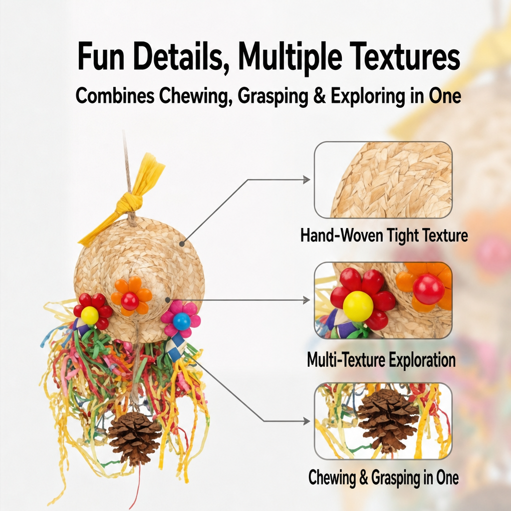 Straw hat foraging toy - detail 003