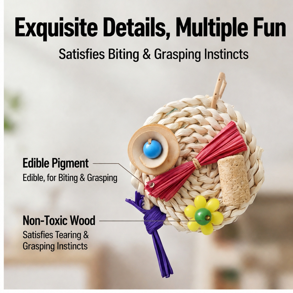 Straw woven hanging toy - detail 003